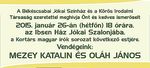 Mezey Katalin és Oláh János estje Békéscsabán Mezey Katalin és Oláh János estje Békéscsabán