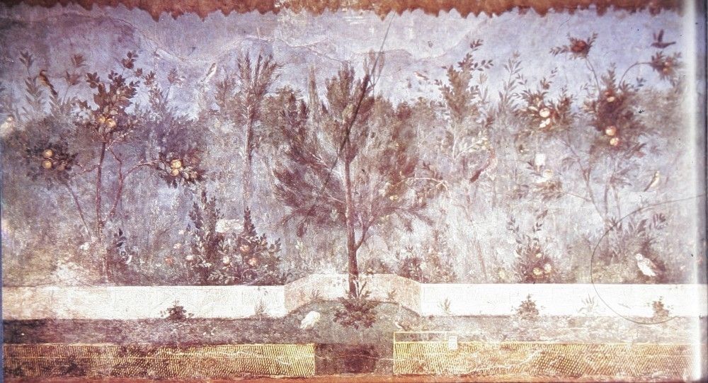 Rőmai kertet ábrázoló festmény